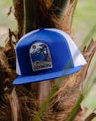 Seaside Flat Bill Trucker Snapback - Blue & Tan - Dixxon Flannel Co.