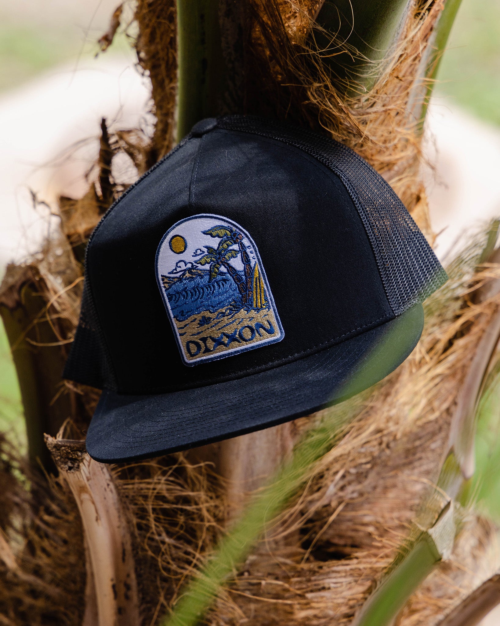 Seaside Flat Bill Trucker Snapback - Blue & Tan | Dixxon Flannel Co.