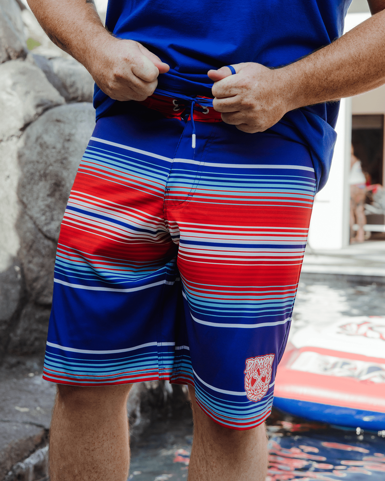 Men s Serape Boardshorts Red White Blue Dixxon Flannel Co