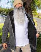 Sherpa Lined Zip Up Hoodie - Heather Charcoal - Dixxon Flannel Co.