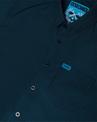 Simple Mind Party Shirt - Black & Cyan - Dixxon Flannel Co.