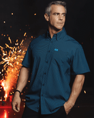 Simple Mind Party Shirt - Black & Cyan - Dixxon Flannel Co.