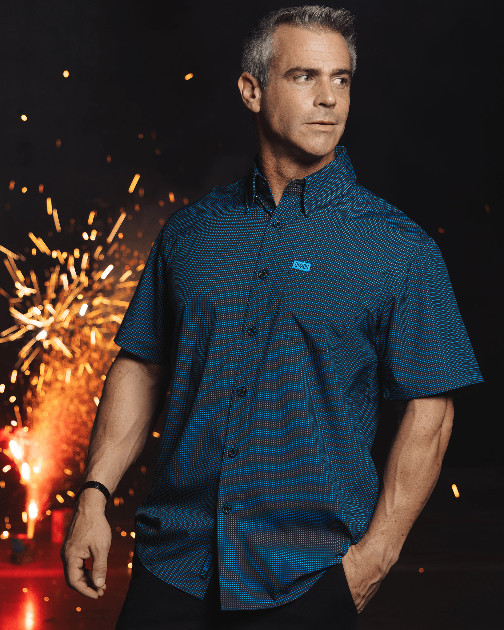 Simple Mind Party Shirt - Black & Cyan - Dixxon Flannel Co.