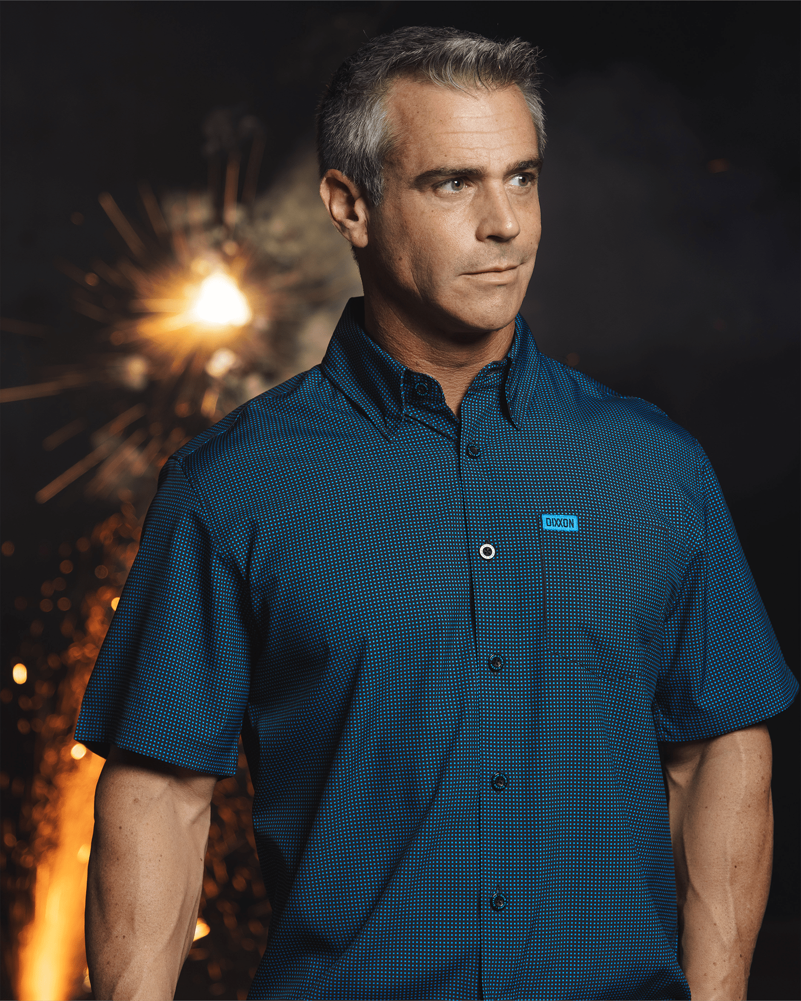 Simple Mind Party Shirt - Black & Cyan - Dixxon Flannel Co.