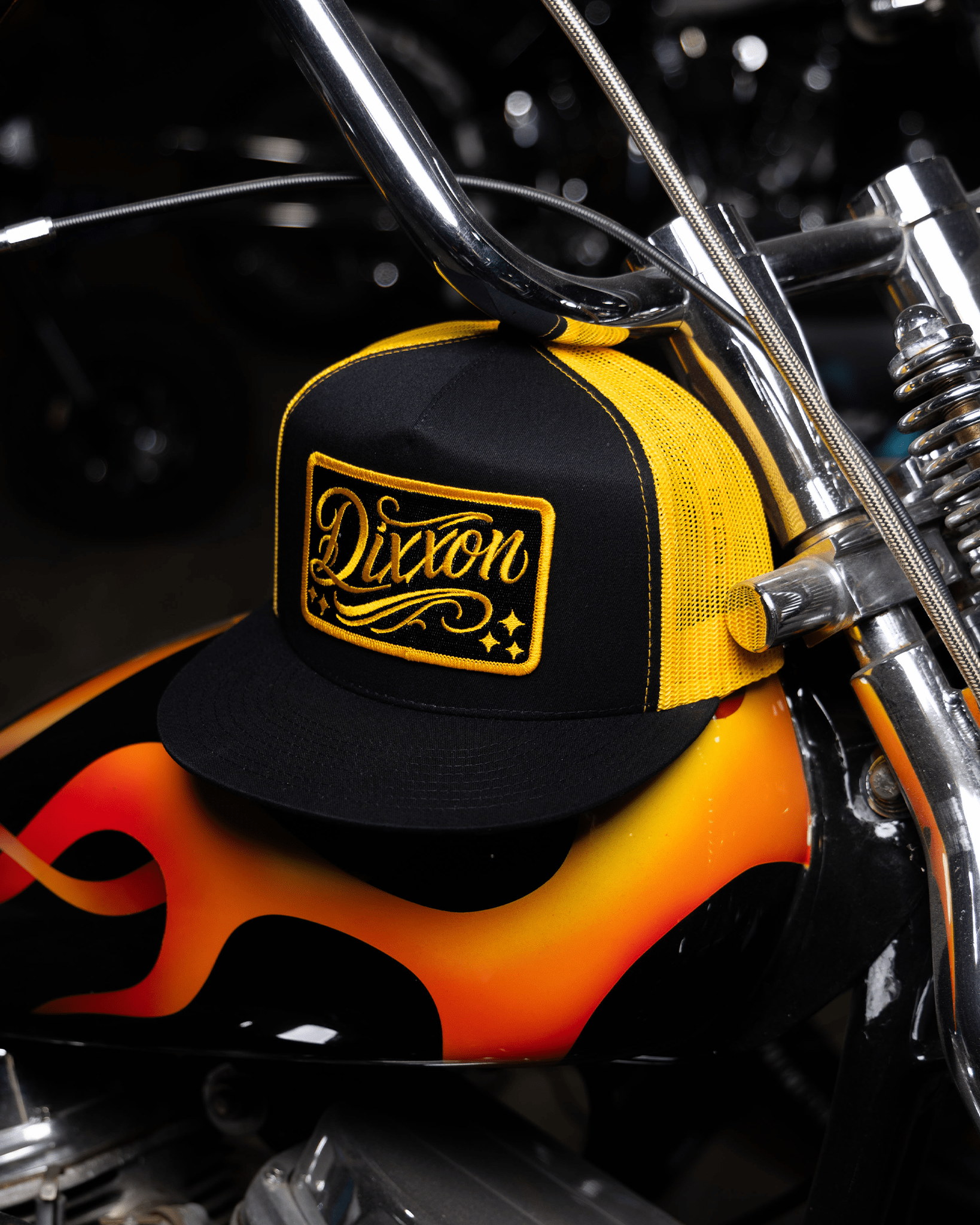 Slammed Flat Bill Trucker Snapback - Gold & Black - Dixxon Flannel Co.