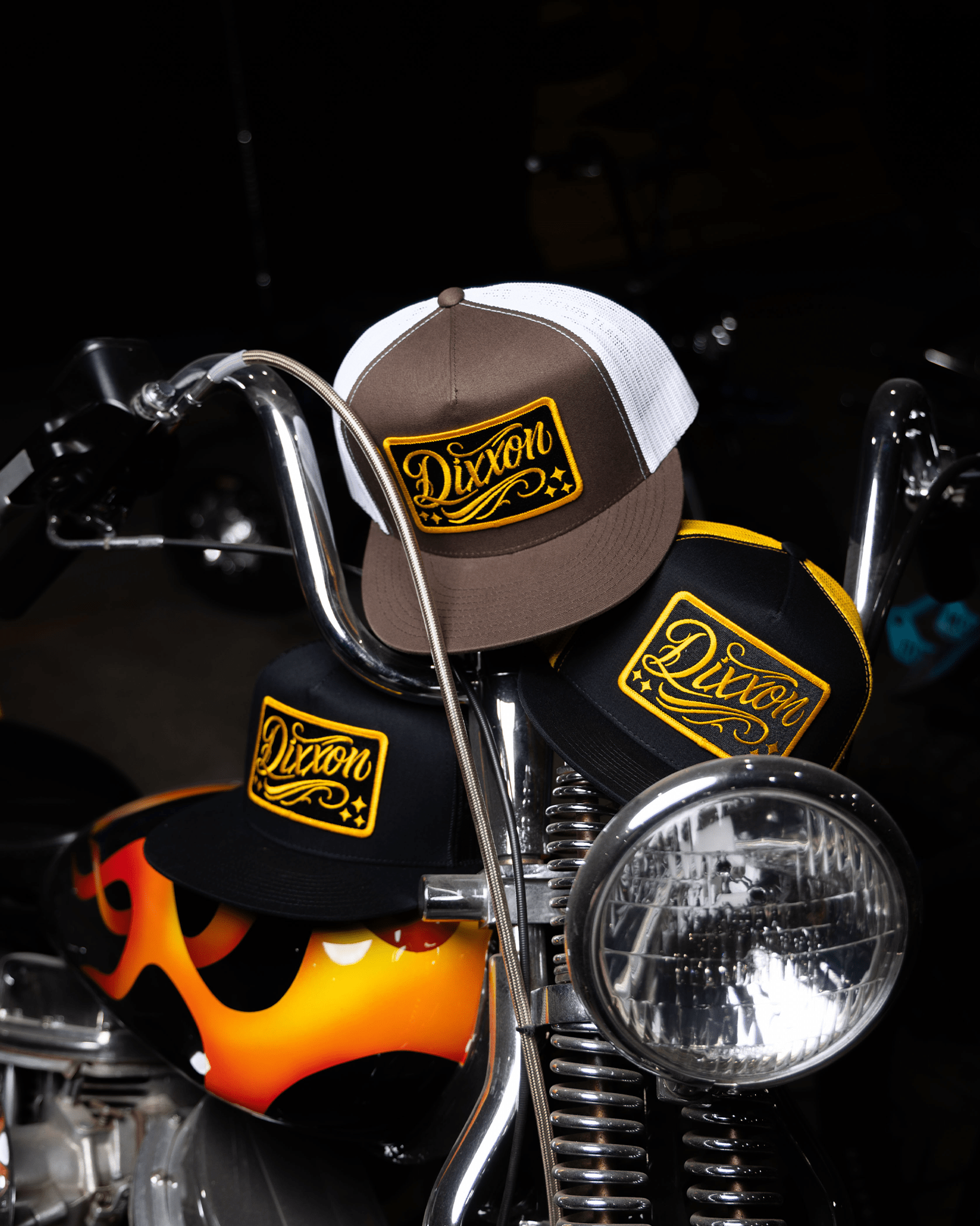 Slammed Flat Bill Trucker Snapback - Gold & Black - Dixxon Flannel Co.