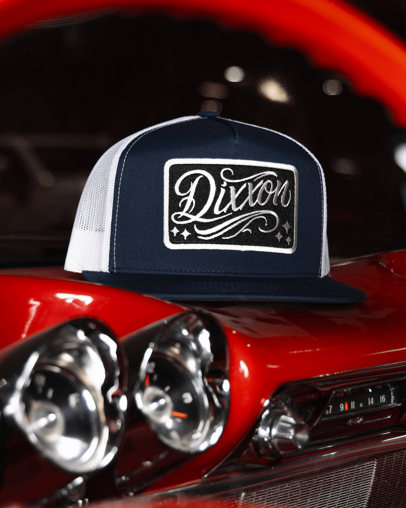 Slammed Flat Bill Trucker Snapback - White & Black - Dixxon Flannel Co.