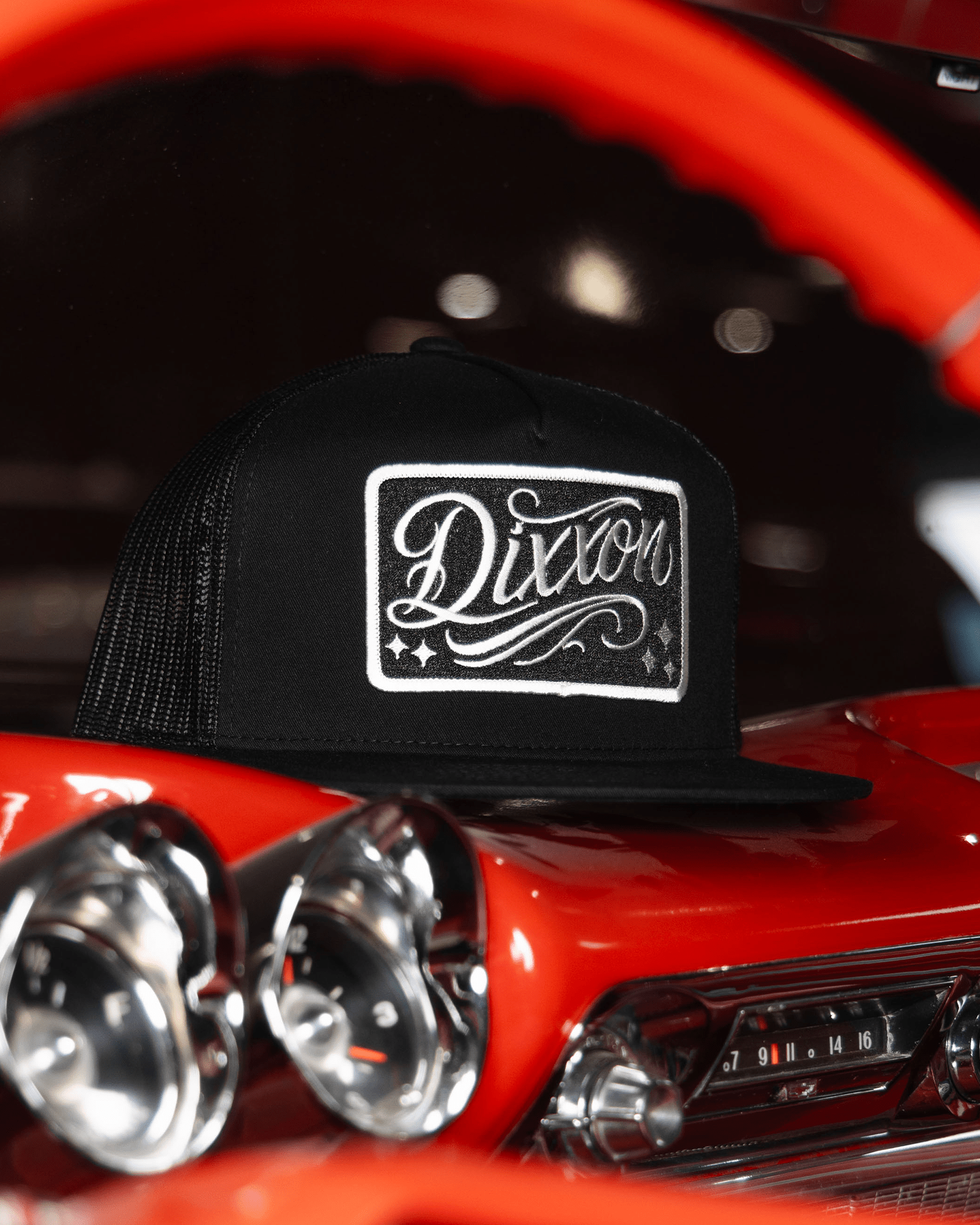 Slammed Flat Bill Trucker Snapback - White & Black - Dixxon Flannel Co.