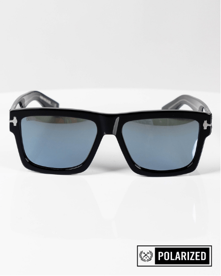 Sledge Sunglasses - Black & Chrome Polarized - Dixxon Flannel Co.