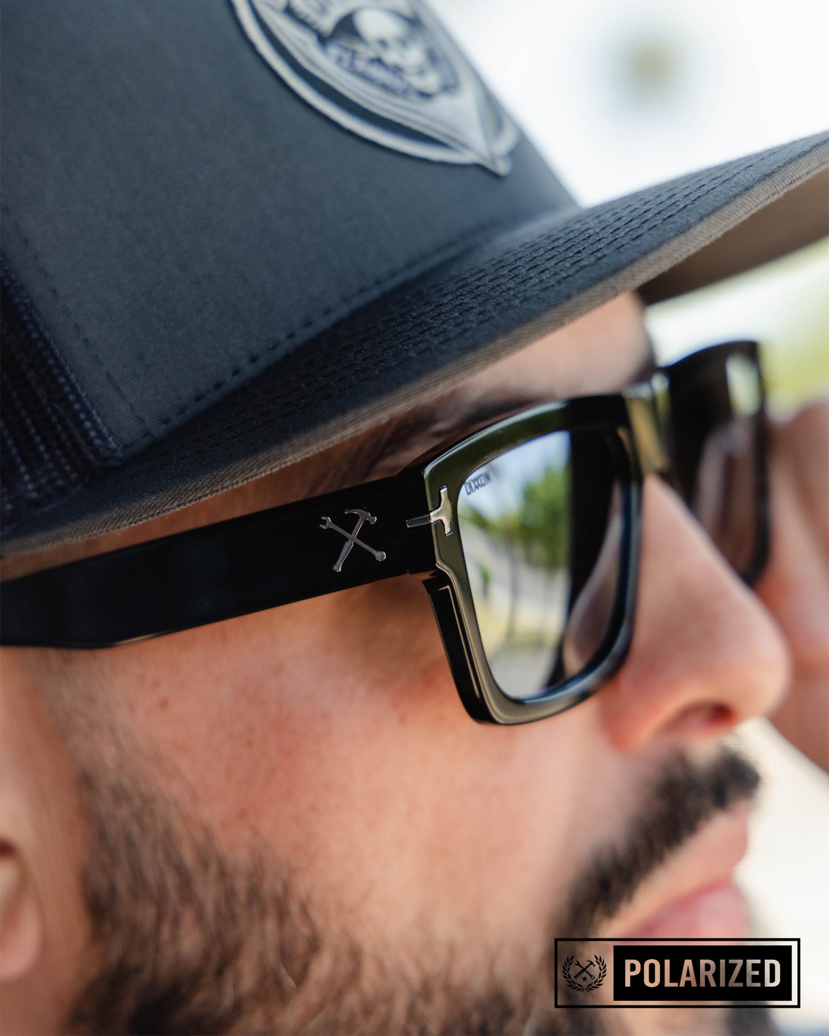 Sledge Sunglasses - Black & Chrome Polarized - Dixxon Flannel Co.