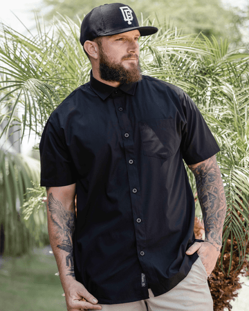 Solid Bamboo Short Sleeve 2.0 - Black | Dixxon Flannel Co.