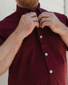 Solid Bamboo Short Sleeve 2.0 - Maroon - Dixxon Flannel Co.