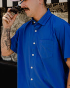 Solid Bamboo Short Sleeve 2.0 - True Blue - Dixxon Flannel Co.