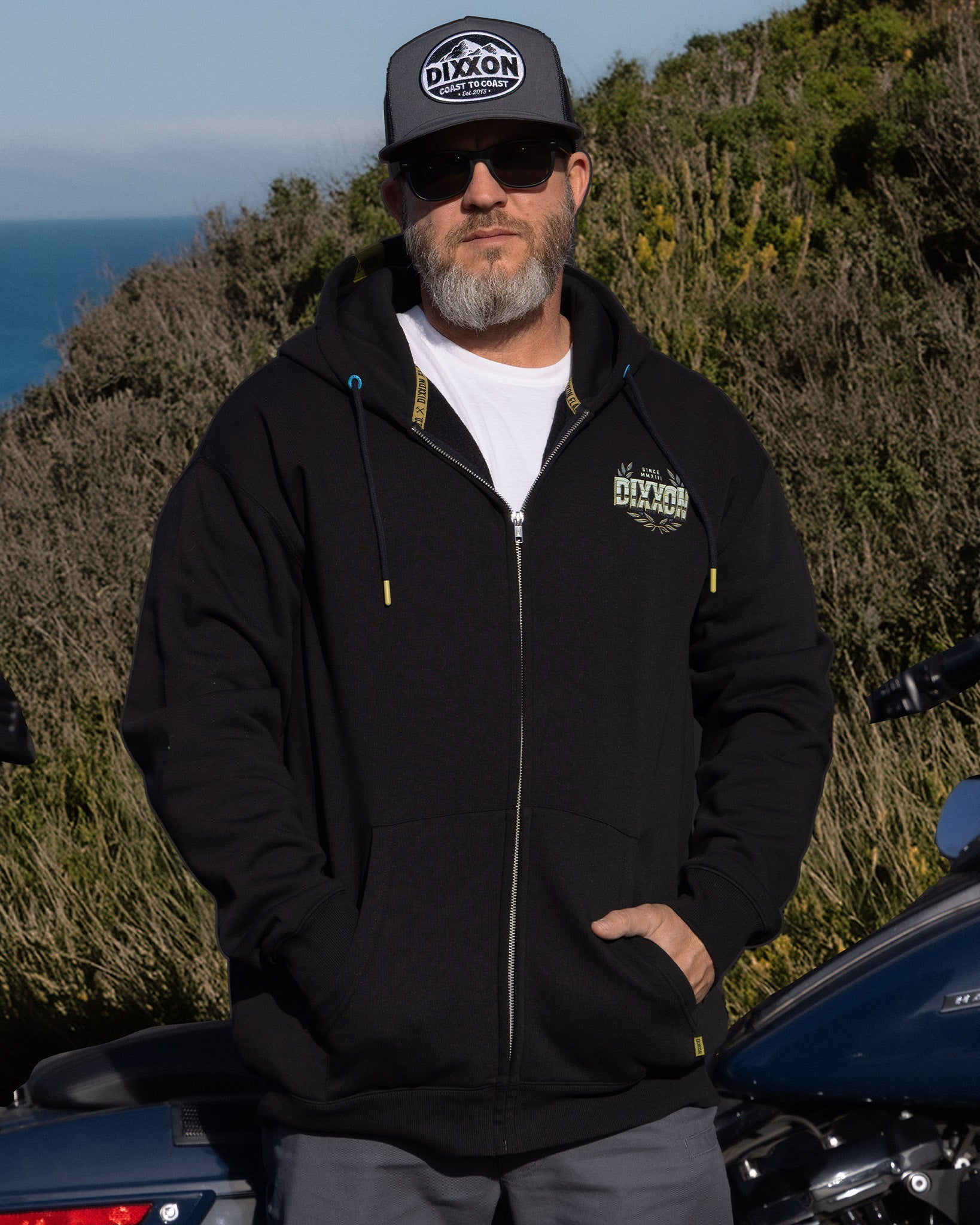 Epicenter Zip Up Hoodie - Black | Dixxon Flannel Co.