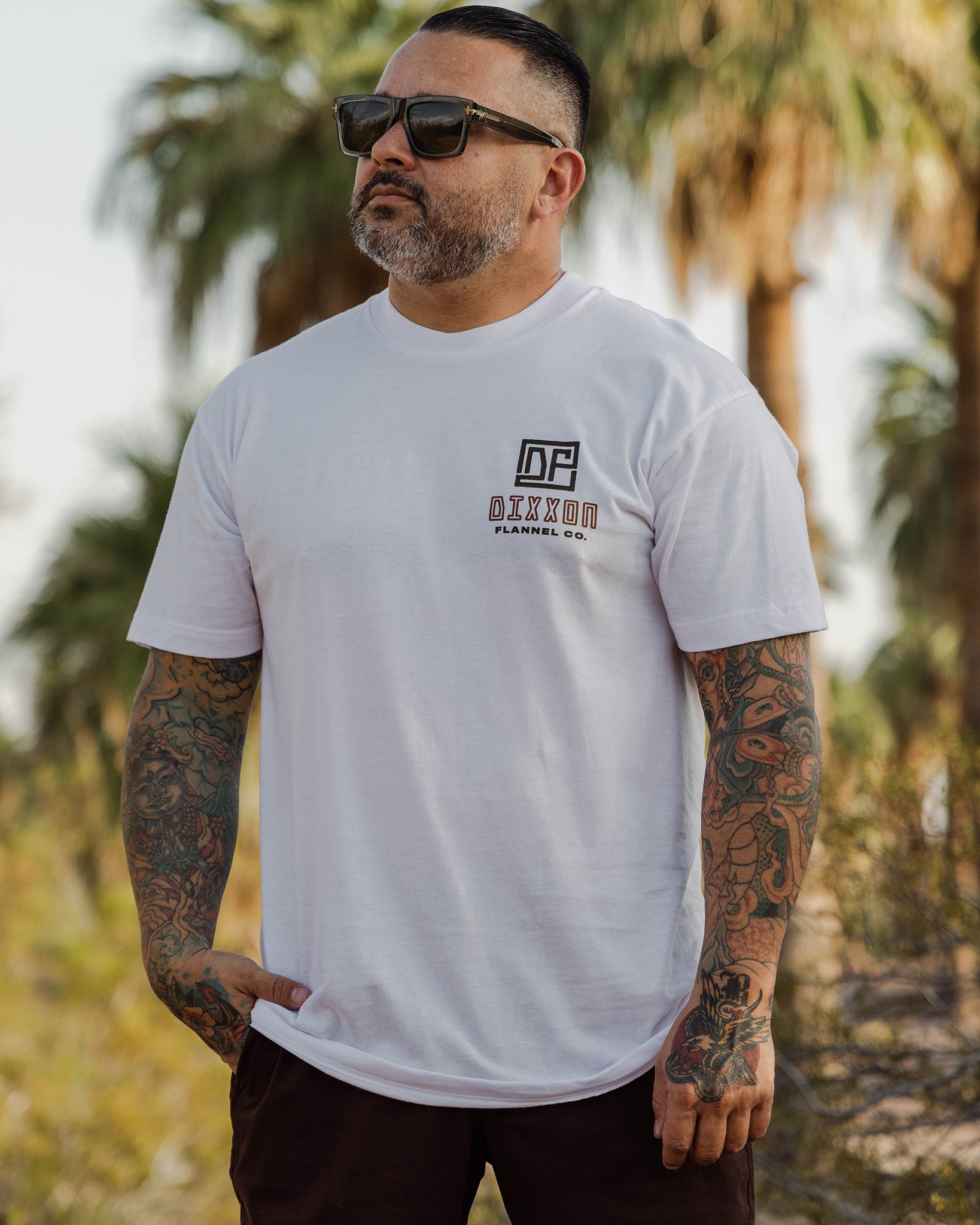 Dixxon White Stamp T-Shirt: Shop Now | Dixxon