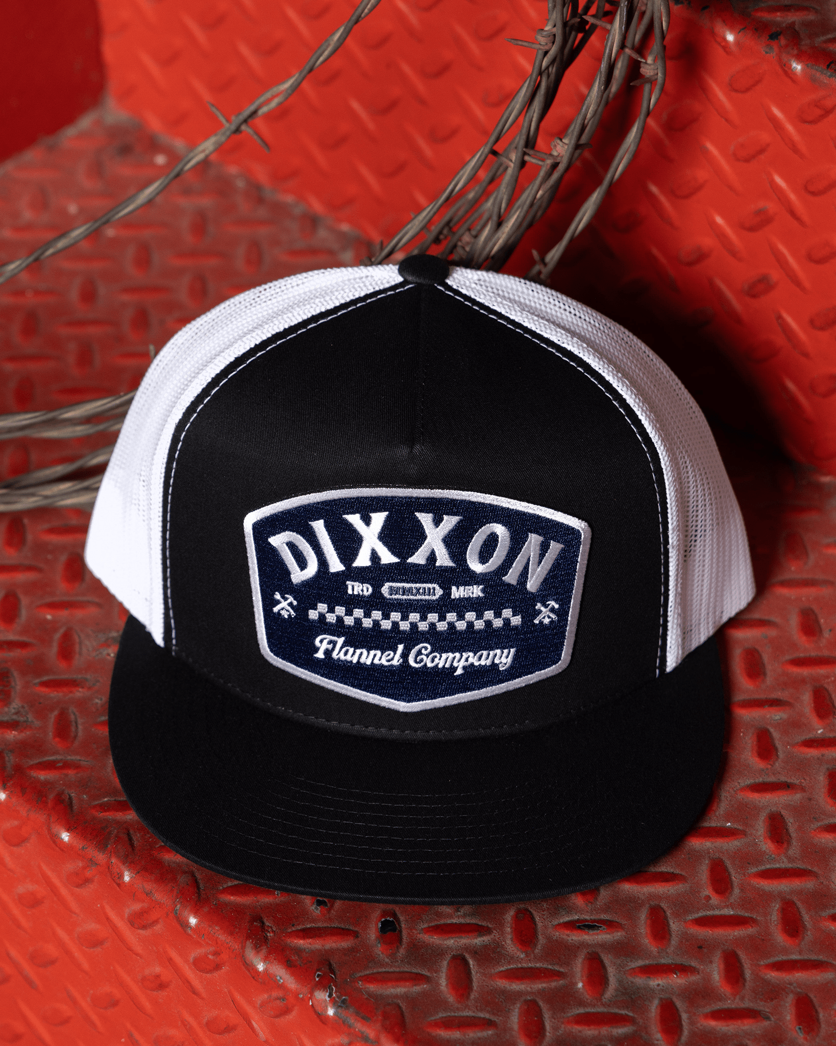 Station Flat Bill Trucker Snapback - Blue & White - Dixxon Flannel Co. view 5