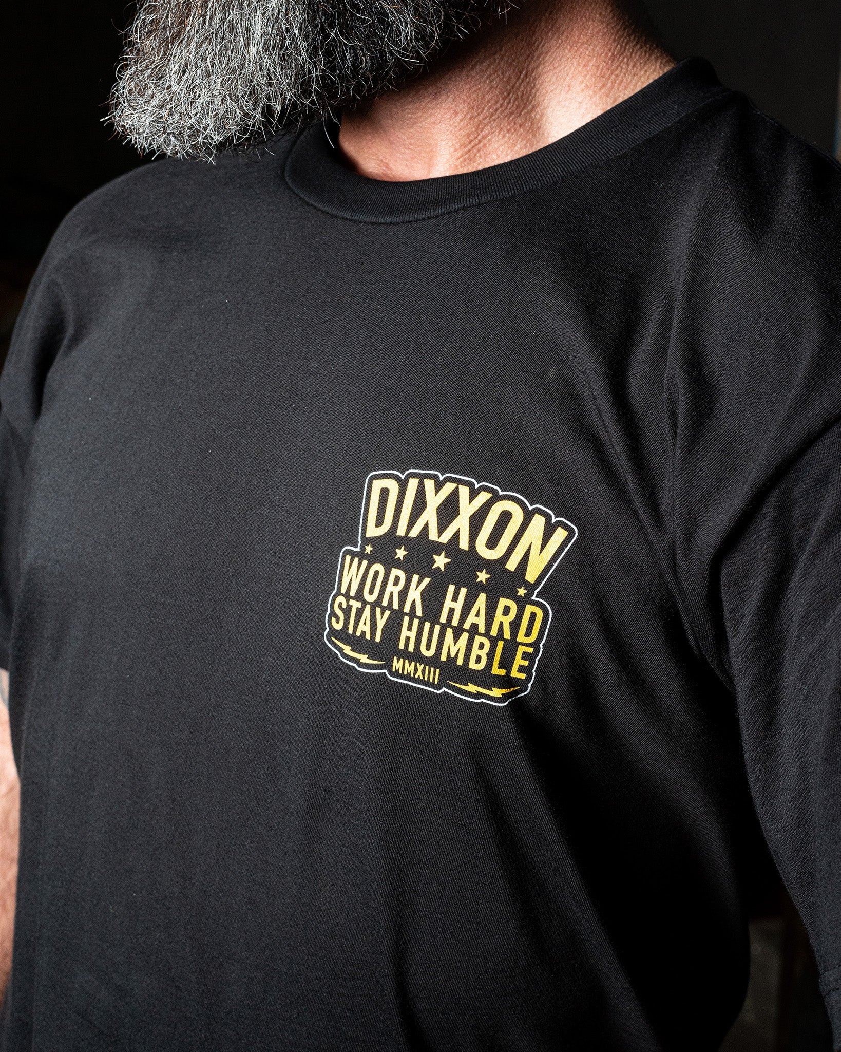 Stay Humble T-Shirt - Black & Yellow - Dixxon Flannel Co.