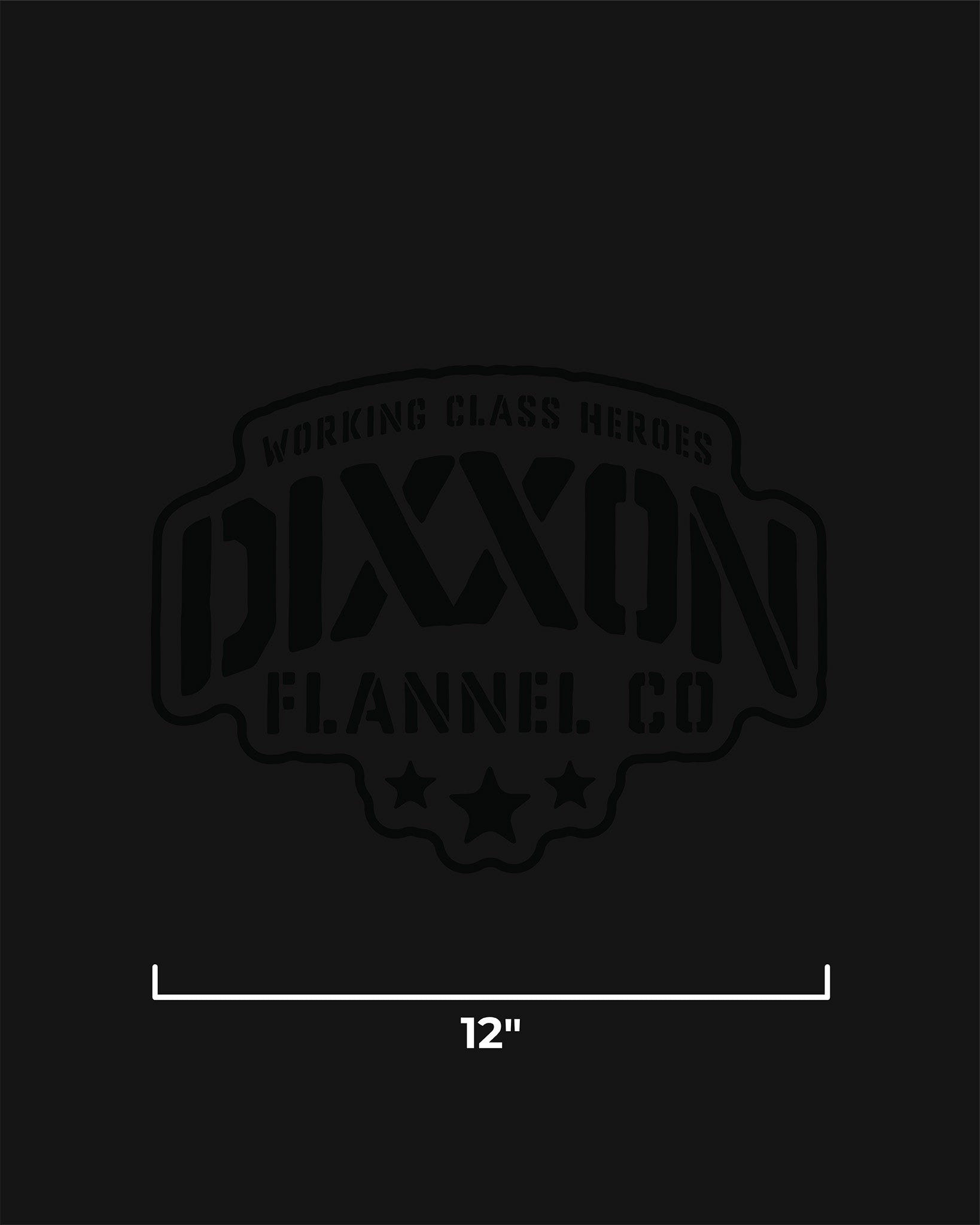 Stencil 12" Die Cut Sticker - Dixxon Flannel Co.