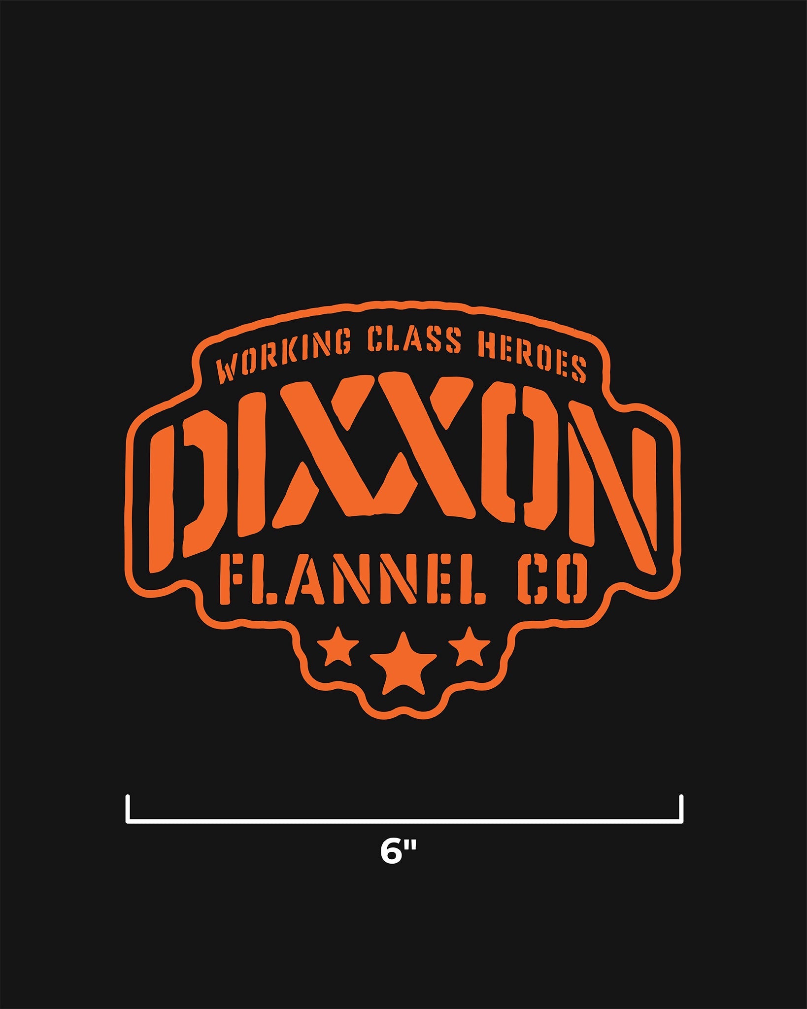 Stencil 6" Die Cut Sticker - Dixxon Flannel Co.