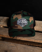 Stencil Logo Curved Bill Trucker Snapback - Dixxon Flannel Co.