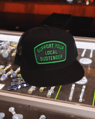 Support Your Local Budtender Flat Bill Trucker Snapback - Green - Dixxon Flannel Co.