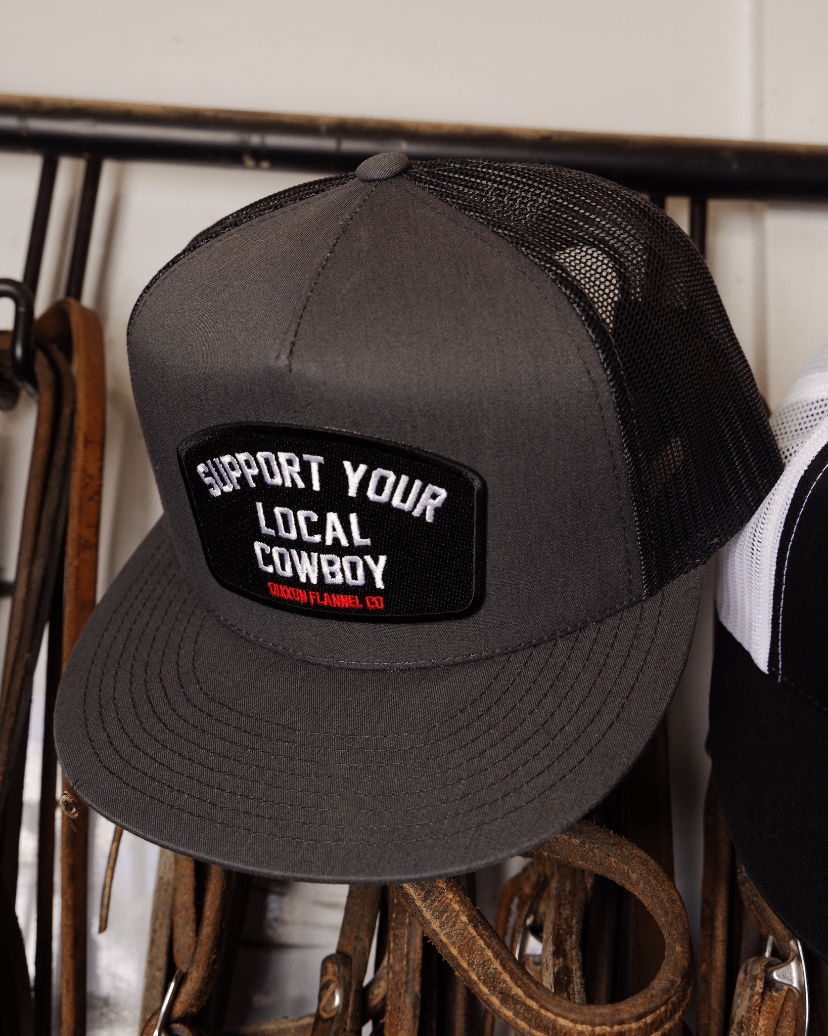 Support Your Local Cowboy Flat Bill Trucker Snapback - Dixxon Flannel Co.