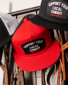 Support Your Local Cowboy Flat Bill Trucker Snapback - Dixxon Flannel Co.