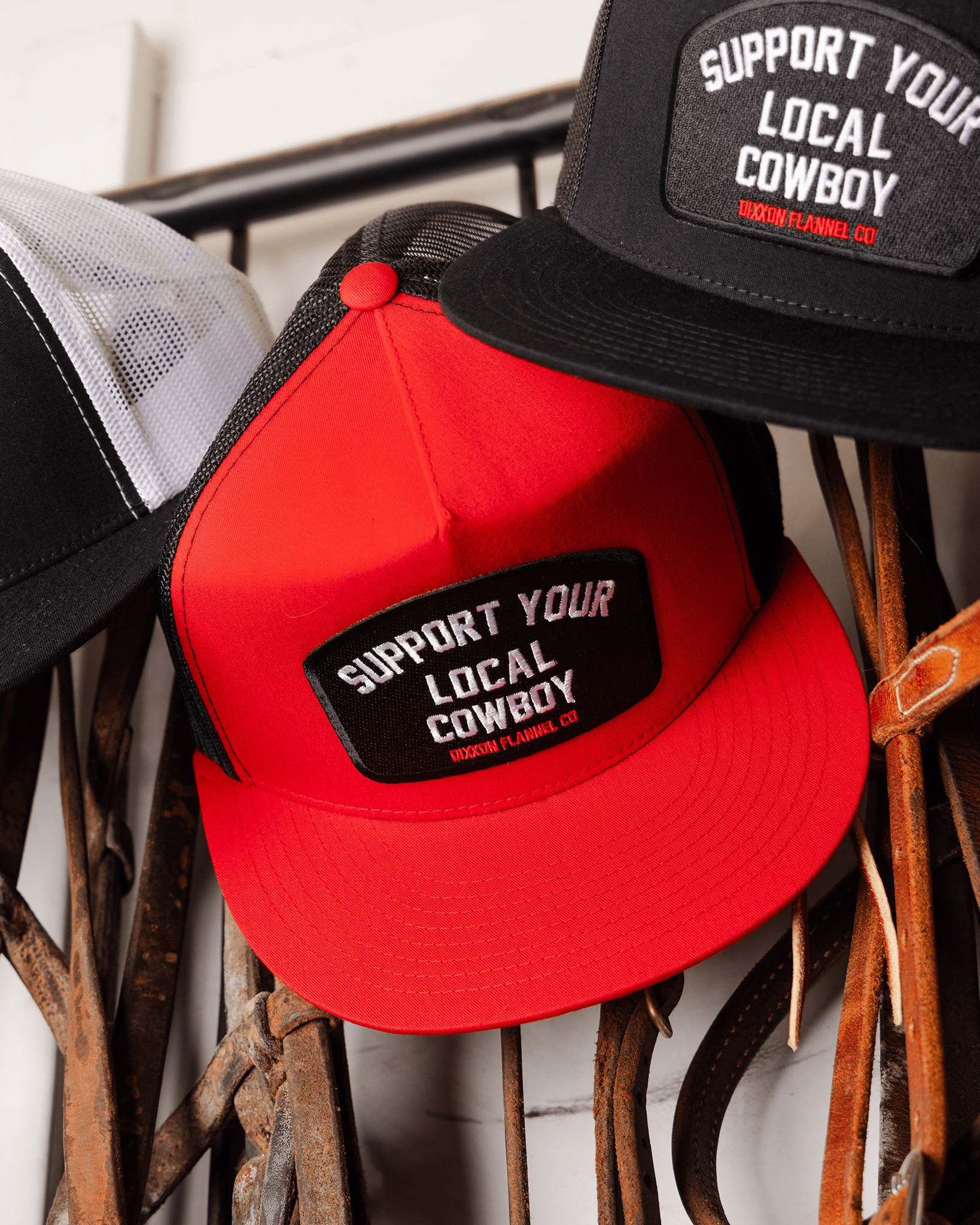 Support Your Local Cowboy Flat Bill Trucker Snapback - Dixxon Flannel Co.