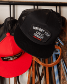 Support Your Local Cowboy Flat Bill Trucker Snapback - Dixxon Flannel Co.