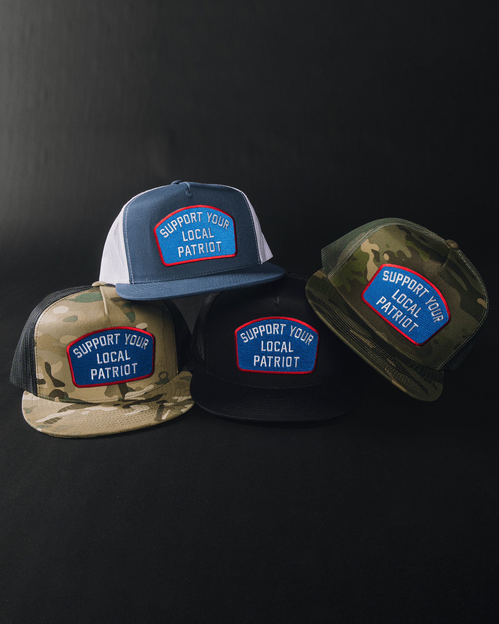 Support Your Local Patriot Flat Bill Trucker Snapback - Dixxon Flannel Co.