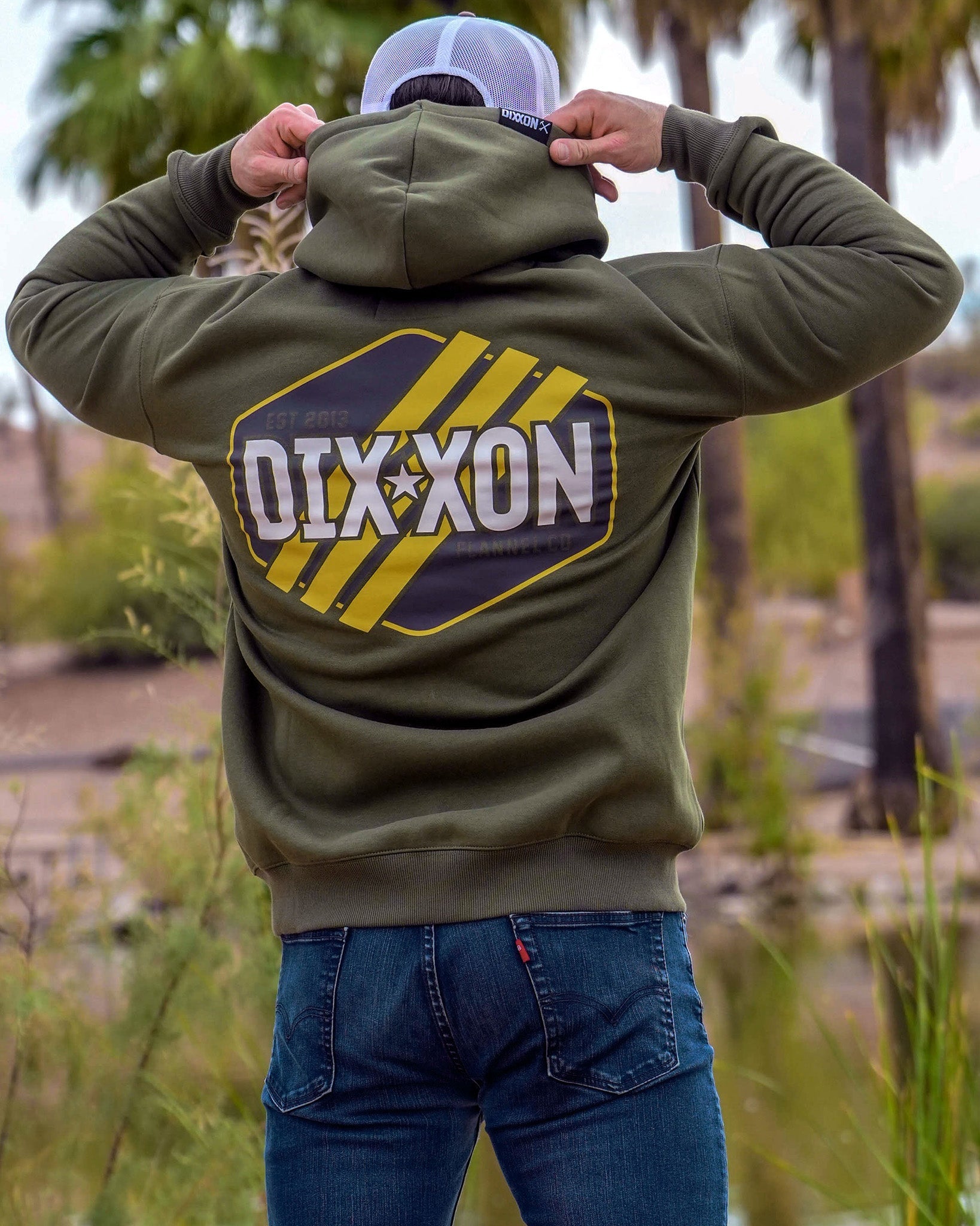 Tactical Badge Zip Up Hoodie - O.D. Green - Dixxon Flannel Co.
