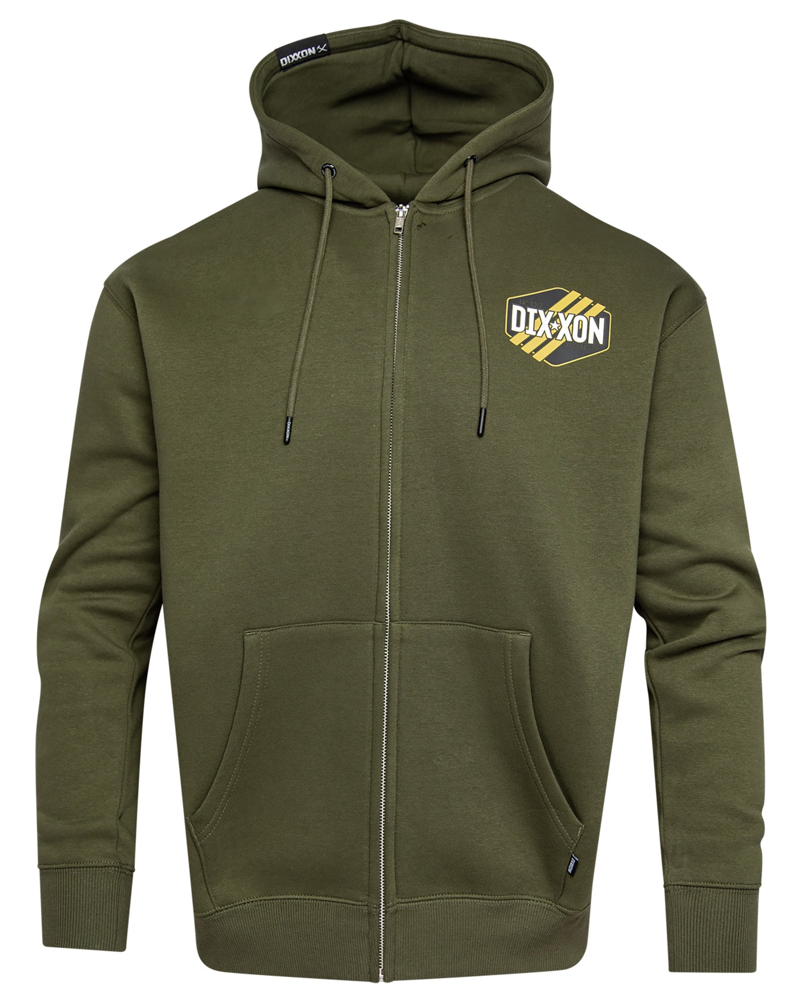 Tactical Badge Zip Up Hoodie - O.D. Green - Dixxon Flannel Co.