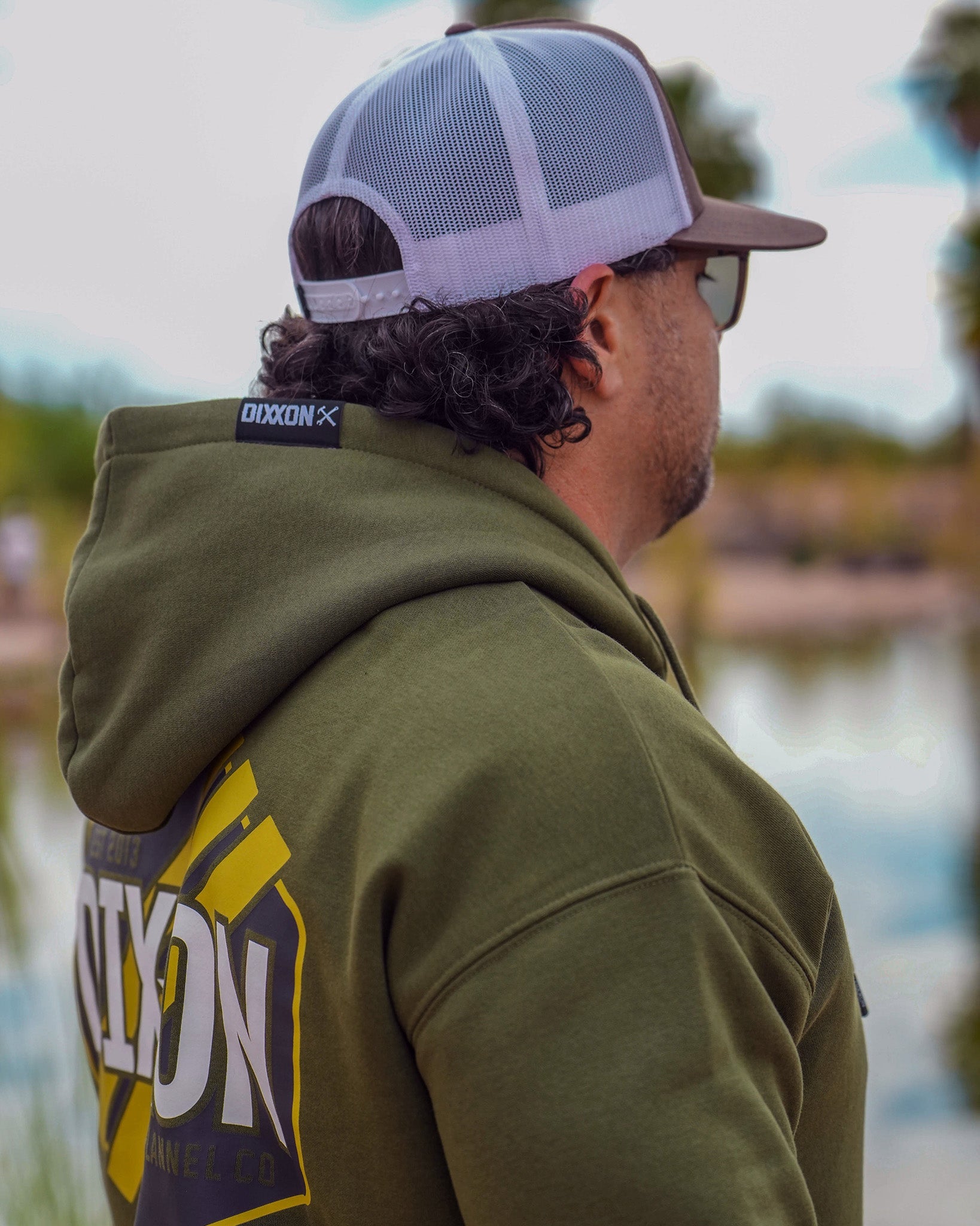 Tactical Badge Zip Up Hoodie - O.D. Green - Dixxon Flannel Co.