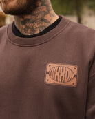 Tan Nameplate Crewneck Sweatshirt - Brown - Dixxon Flannel Co.