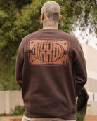 Tan Nameplate Crewneck Sweatshirt - Brown - Dixxon Flannel Co.