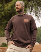 Tan Nameplate Crewneck Sweatshirt - Brown - Dixxon Flannel Co.