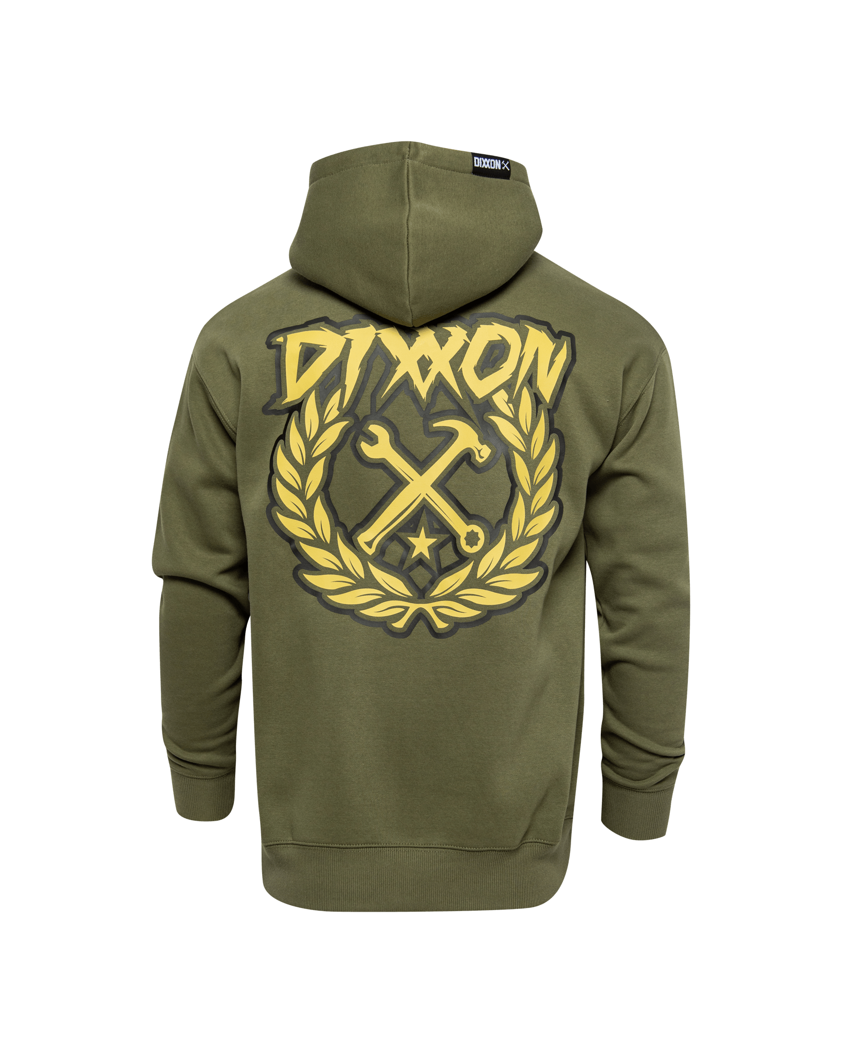 Men's Tan Sketchy Crest Zip Up Hoodie - O.D. Green | Dixxon