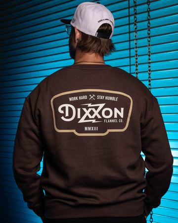 トップス dixx Tan & White Zapped Crewneck Sweatshirt - Brown | Dixxon Flannel Co.
