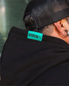 Teal Staking Claim Pullover Hoodie - Black - Dixxon Flannel Co.