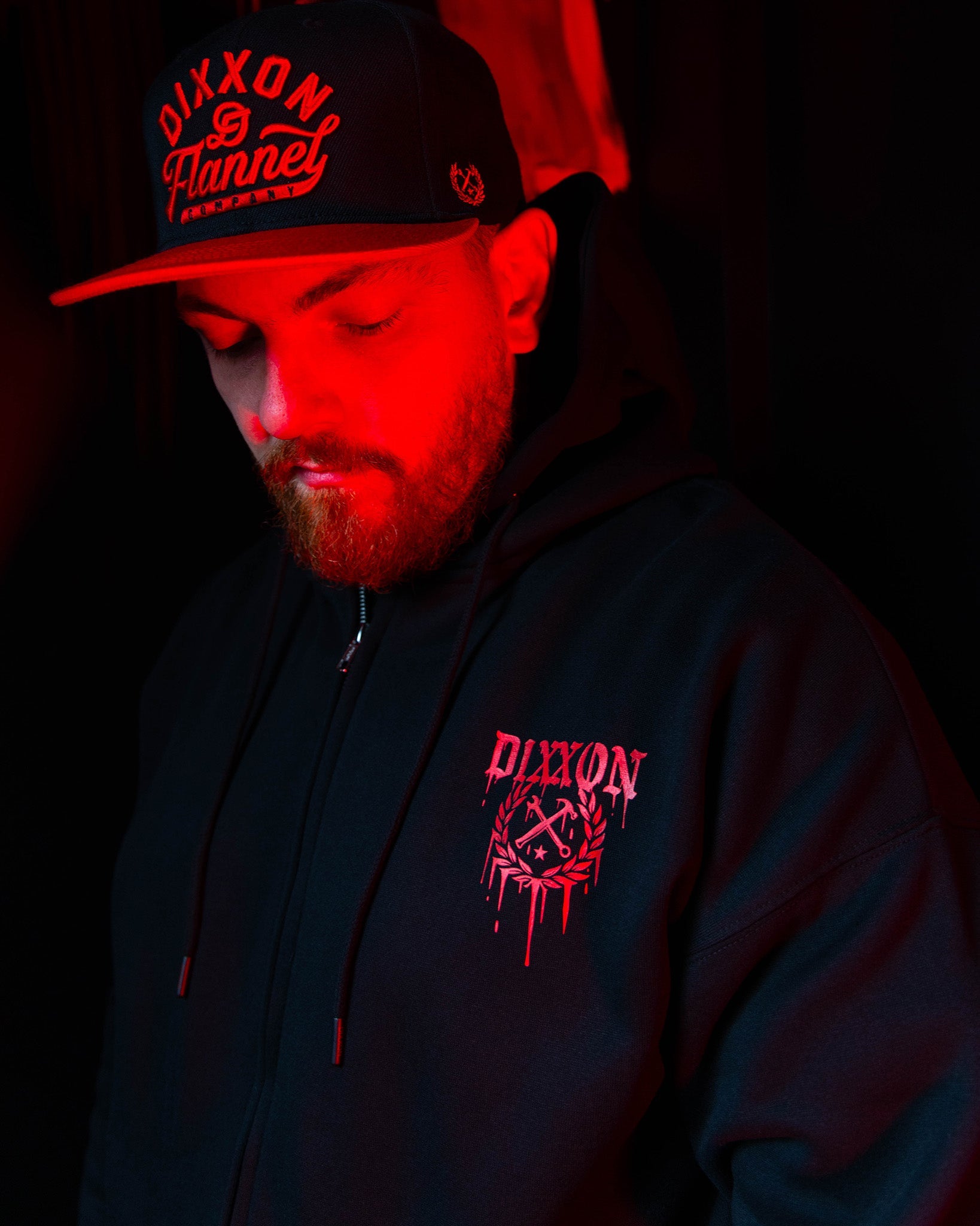 Terror Zip Up Hoodie - Black - Dixxon Flannel Co.