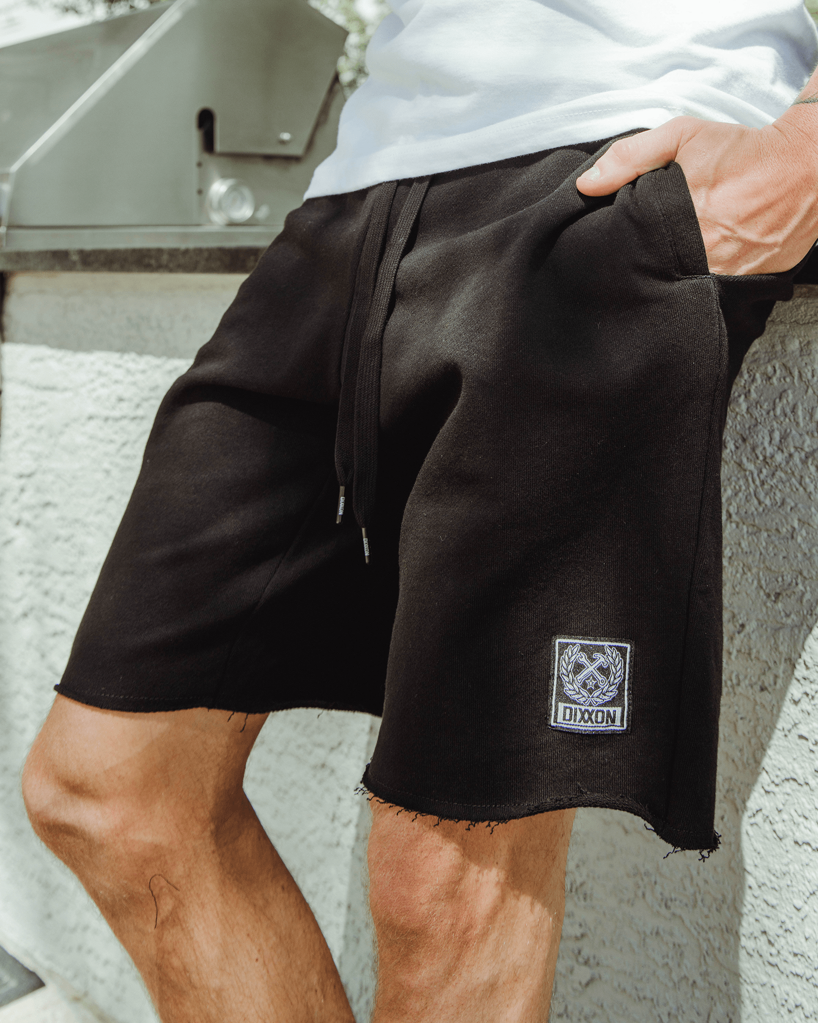 Terry Cut Off Shorts - Black - Dixxon Flannel Co.