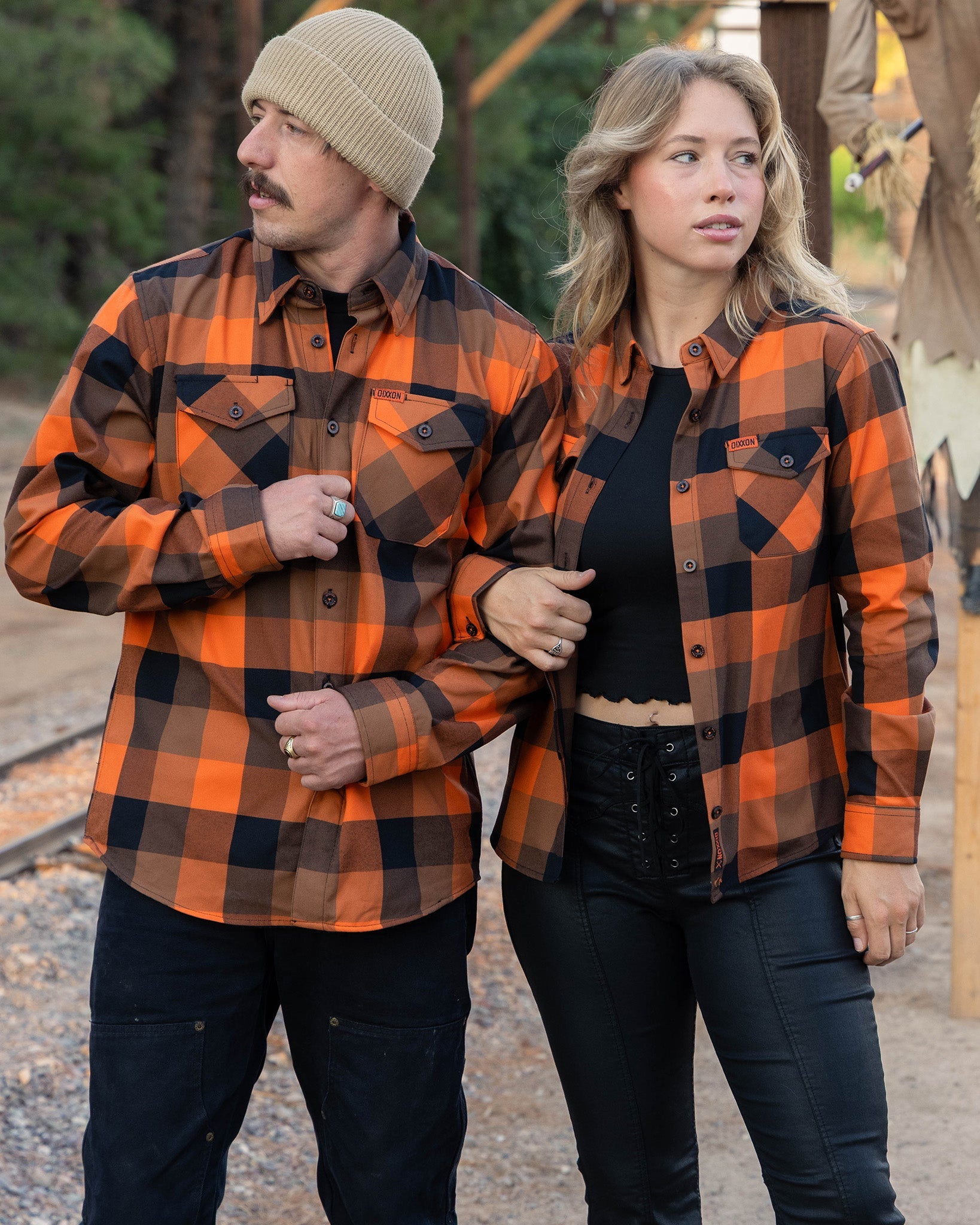 The Jack Orange & Black Plaid Flannel Shirt | Dixxon Flannel Co.