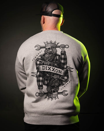 The King Crewneck Sweatshirt - Heather Gray | Dixxon Flannel Co.