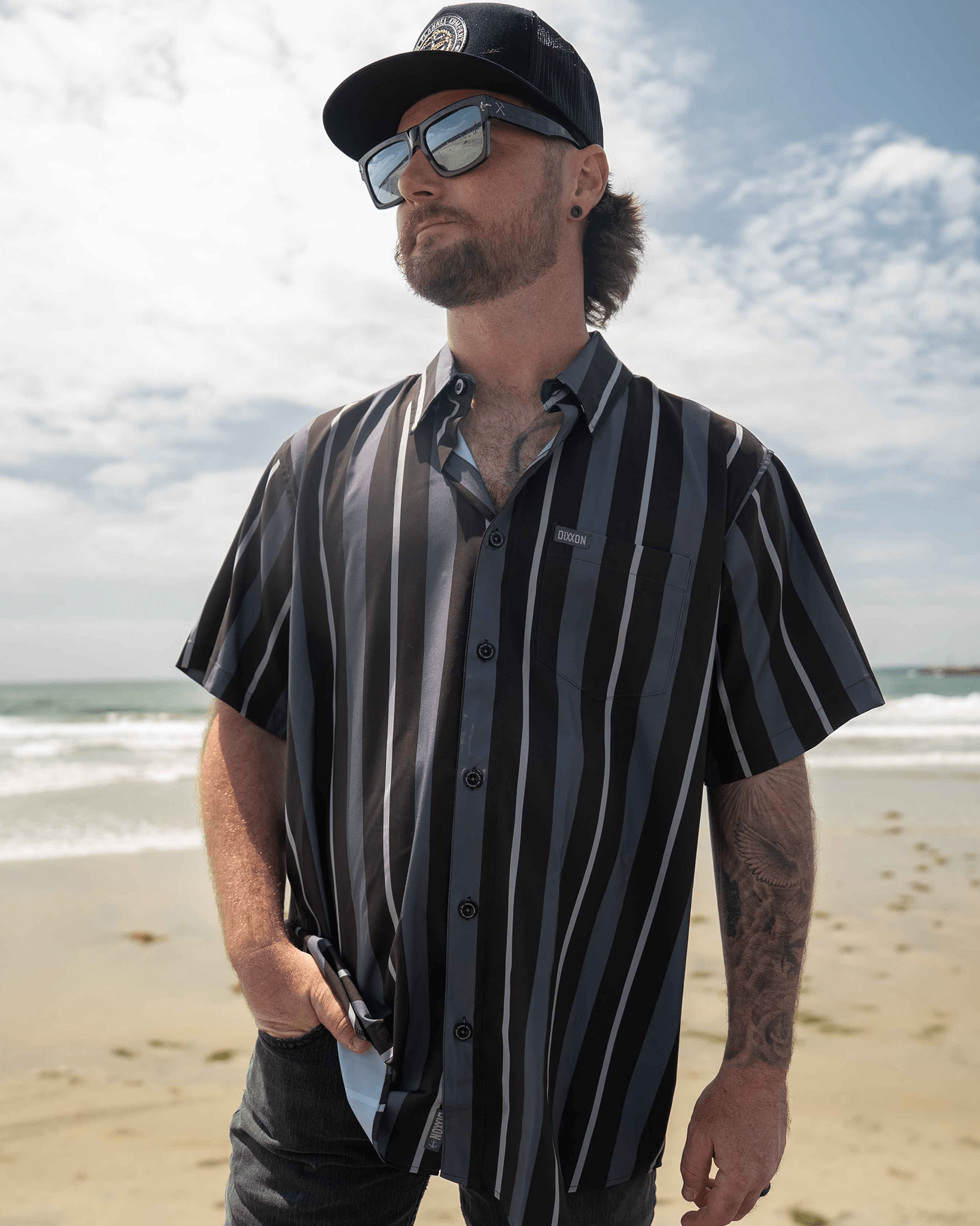 The Marina Party Shirt - Gray & Black - Dixxon Flannel Co.