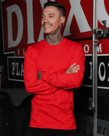 The Perfect Long Sleeve Tee - Red | Dixxon Flannel Co.