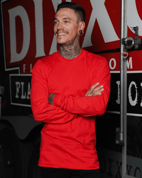 The Perfect Long Sleeve Tee - Red | Dixxon Flannel Co.