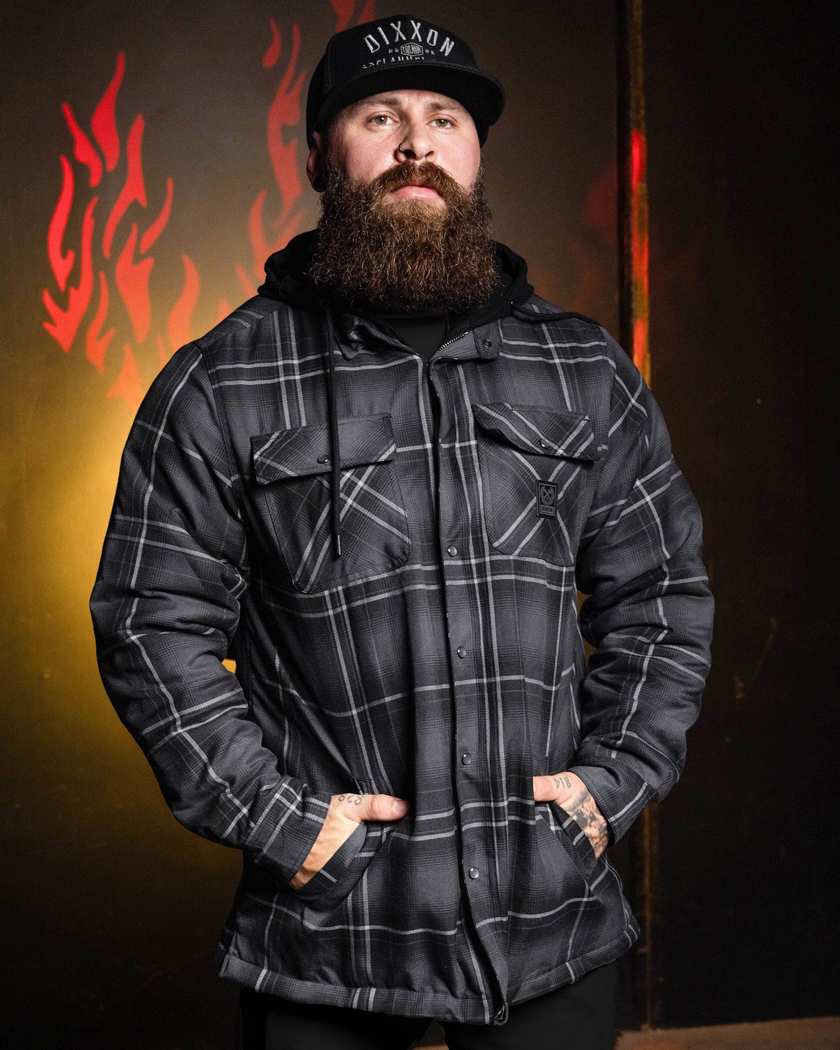 Ritual Hooded Flannel Jacket by Dixxon: Shop Now