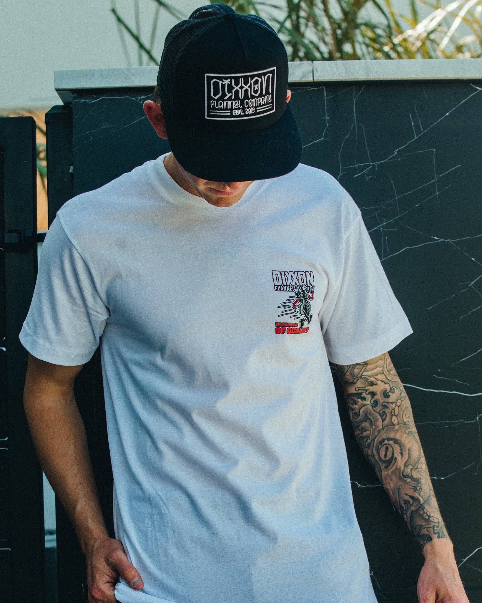 Tradition of Quality T-Shirt - White - Dixxon Flannel Co.