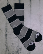 Trust Black Gray Stripe Premium Crew Socks - Dixxon Flannel Co.