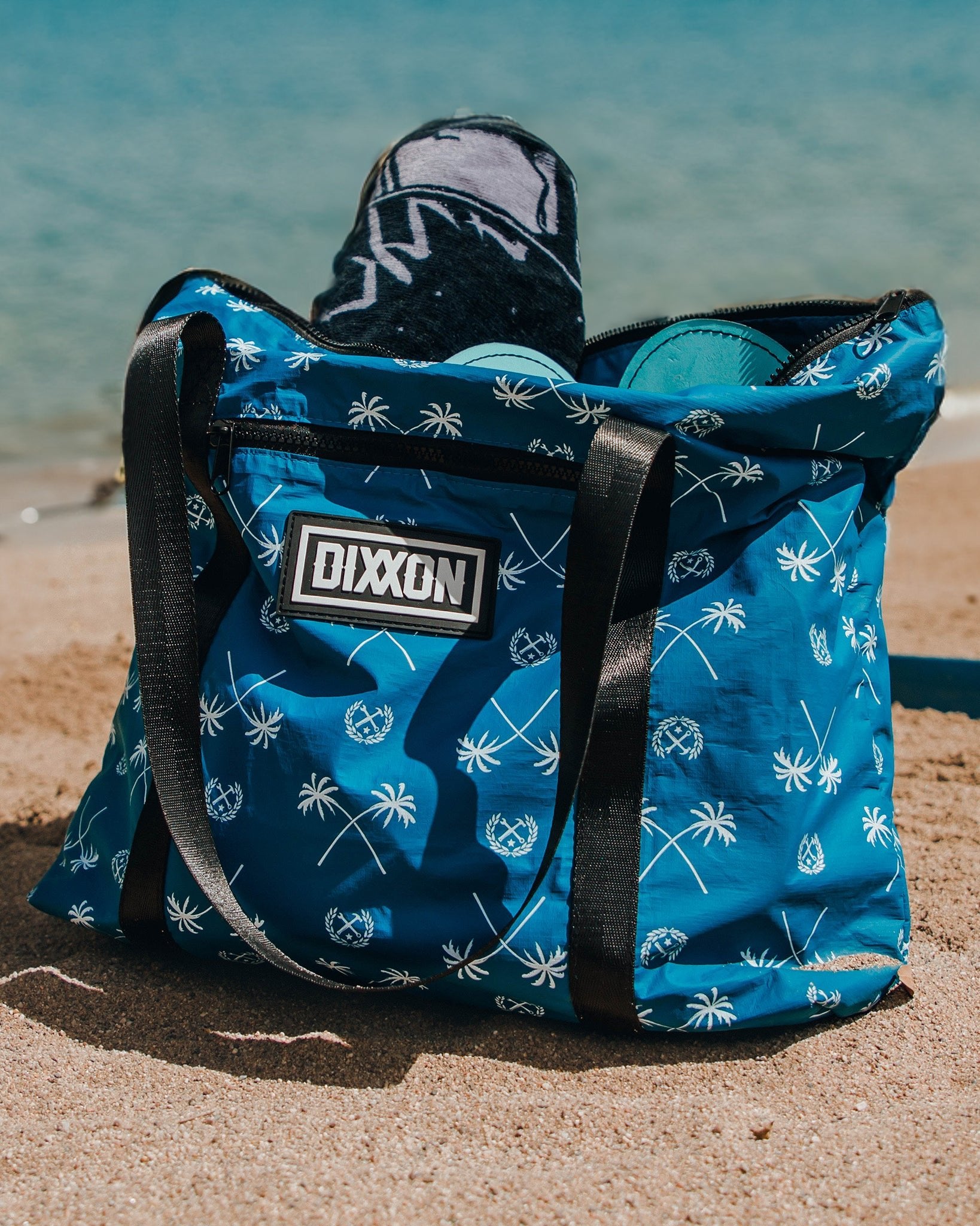 Twin Palms Zipper Tote Beach Bag - Dixxon Flannel Co.